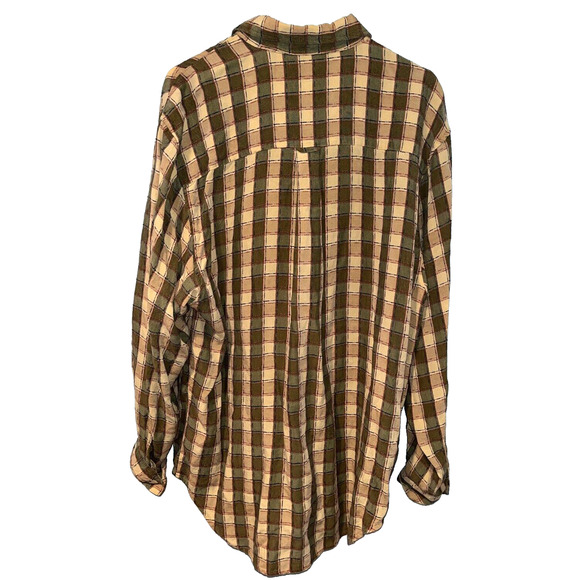The Territory Ahead Textured Plaid Explorers Shirt Mens L Vintage 90s - Picture 3 of 7